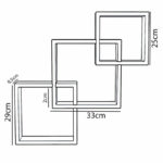 Wall shelf unit Maas walnut 33x8.5x33cm - Слика 5