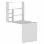 Преклопна работна маса за монтирање на ѕид Равин бела 63x90x154 см