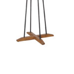 Coat Stand Myra in walnut-black color D40x160cm - Image 4