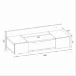 Hanging dressing table with mirror Tabia white 100x39x33cm - Слика 4