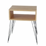 Nightstand Naida natural-black 45x30x59cm