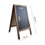 Menu stand Felex walnut-black 50x25x100cm - Слика 4