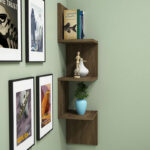 Corner wall shelf Insta walnut 25x25x105,5cm - Image 2
