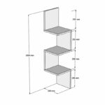Corner wall shelf Insta walnut 25x25x105,5cm - Image 4