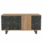 Buffet Amanda walnut-black 160x40x78.5cm - Image 3