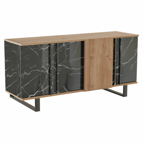 Buffet Amanda walnut-black 160x40x78.5cm