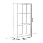 Low bookcase Ferma white 56x20x108cm - Слика 4