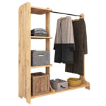 Entrance furniture Renesme light walnut 106x35x128cm