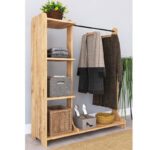 Entrance furniture Renesme light walnut 106x35x128cm - Image 3