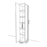 Cabinet Juan white 30x35x177cm - Слика 5