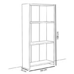 Bookcase Ferma sonoma-white 56x20x108cm - Слика 5