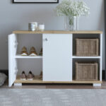 Entrance furniture  Deril white-sonoma 90x33x52.5cm - Слика 3
