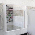 Poliana bathroom cabinet with mirror white 70x17x70cm - Слика 2