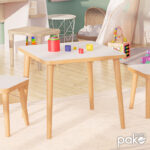 Jerry children's table white-natural 50x50x43cm - Слика 2