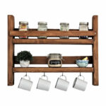 Wall shelf Drigo walnut 45x10x34cm
