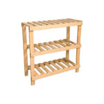 Shoe rack Tarrot 6 pairs natural-grey 70x28x42cm