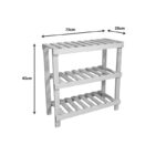 Shoe rack Tarrot 6 pairs natural-grey 70x28x42cm - Image 3