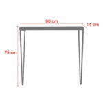 Tetty console black-black 90x14x75cm - Image 2
