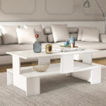 Coffee table Olly white 120x60x47cm - Image 2