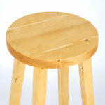 Wooden bar stool Vistran natural D28x70cm - Слика 2