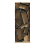 Bookcase Jamey natural-dark grey 60x24x153,6cm - Слика 6