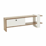 Tv set Salon in white-walnut color 120x25x37cm