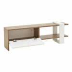 Tv set Salon in white-walnut color 120x25x37cm - Image 3