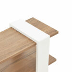 Tv set Salon in white-walnut color 120x25x37cm - Image 5