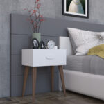 Nighstand Laber white melamine 45x30x57.5cm - Слика 2