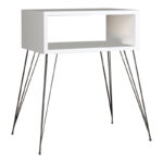 Ноќна масичка Naida бел меламин 45x30x57 см