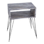 Nighstand Naida grey marble melamine 45x30x59cm - Image 3
