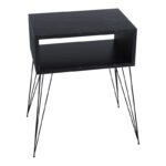 Nighstand Naida  black marble melamine 45x30x59cm - Слика 3