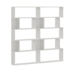 Библиотека Booky со 12 полици, бел меламин 180x20x175 см