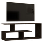 TV Stand Waldo black-dark grey melamine 100x29.5x40cm