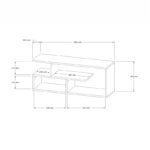 TV Stand Waldo natural melamine 100x29.5x40cm - Image 4