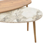 Monty oak-beige melamine marble coffee table 116x46x46cm - Слика 3