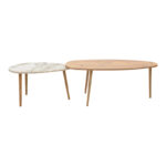 Monty oak-beige melamine marble coffee table 116x46x46cm - Слика 4