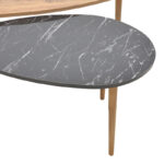 Monty coffee table walnut-black marble melamine 116x46x46cm - Image 4