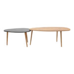 Monty coffee table walnut-black marble melamine 116x46x46cm - Image 5
