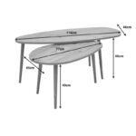 Monty melamine natural coffee table 116x46x46cm - Слика 5