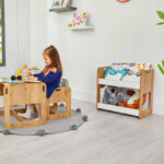 Dovere shelf natural-white mdf 56x34x55cm - Слика 2