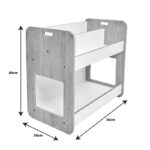 Dovere shelf natural-white mdf 56x34x55cm - Слика 4