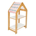 T. Montessori shelf Zoilen natural-white-pink mdf 50x30x80cm