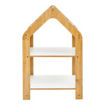 Montessori shelf Zoilen natural-white-blue mdf 50x30x80cm - Слика 2