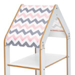 Montessori shelf Zoilen white-pink mdf 50x30x80cm - Слика 3