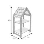 Montessori shelf Zoilen white-pink mdf 50x30x80cm - Слика 4