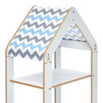 Montessori shelf Zoilen white-blue mdf 50x30x80cm - Слика 3