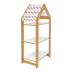 T. Montessori shelf Zoilen I white-natural-pink mdf 50x30x100cm