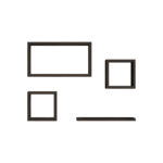 Babine melamine shelf in anthracite shade 84x15x44cm - Image 3