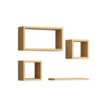 Бабине меламинска полица во дабова нијанса 84x15x44 см